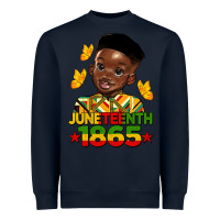 Navy juneteenth 1865 black boy Heavyweight Sweatshirt - HRA Design Shop