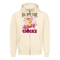 Sandshell i'm just here for the chicks Zipper Hoodie - MaliasSmallBusiness