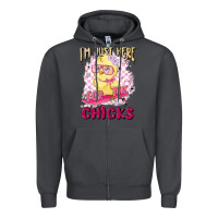 Smoke i'm just here for the chicks Zipper Hoodie - MaliasSmallBusiness