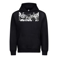 Black black and white floral Urban Hoodie - TumblerDesignByShophia