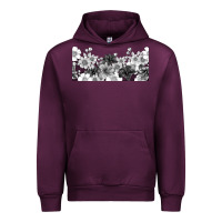 Mauve Wine black and white floral Urban Hoodie - TumblerDesignByShophia