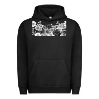 Pigment Black black and white floral Urban Hoodie - TumblerDesignByShophia