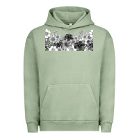 Pigment Oil Green black and white floral Urban Hoodie - TumblerDesignByShophia