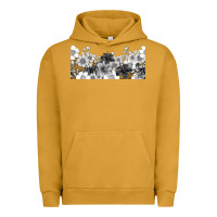 Pigment Peanut Butter black and white floral Urban Hoodie - TumblerDesignByShophia