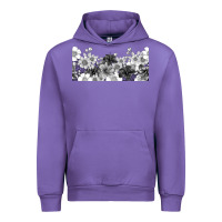 Tulip black and white floral Urban Hoodie - TumblerDesignByShophia