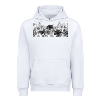 White black and white floral Urban Hoodie - TumblerDesignByShophia