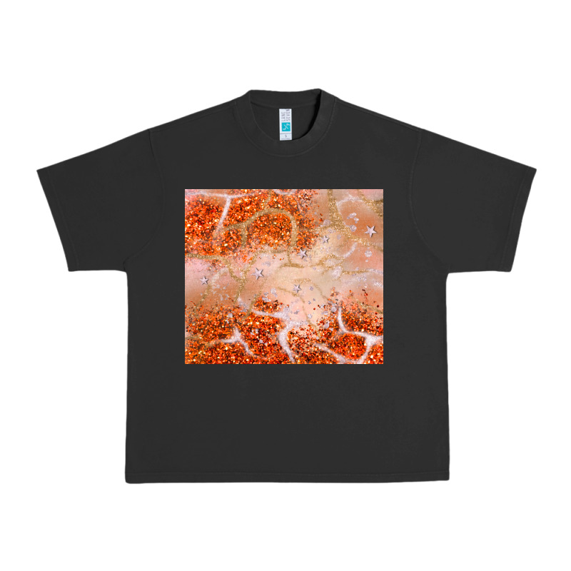 Orange Glitter Urban Heavy Tee by JahusDesignShop | Teevron