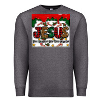 Charcoal Heather jesus the reason for the season Premium Sweatshirt - MaliasSmallBusiness
