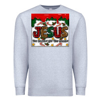 Heather Grey jesus the reason for the season Premium Sweatshirt - MaliasSmallBusiness