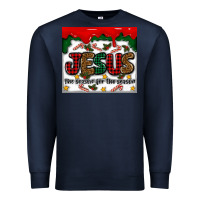 Navy jesus the reason for the season Premium Sweatshirt - MaliasSmallBusiness