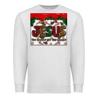 Oatmeal Heather jesus the reason for the season Premium Sweatshirt - MaliasSmallBusiness