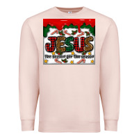 Pale Pink jesus the reason for the season Premium Sweatshirt - MaliasSmallBusiness