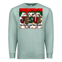 Seafoam jesus the reason for the season Premium Sweatshirt - MaliasSmallBusiness
