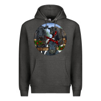 Charcoal Heather Black Angus Family Premium Hoodie - RanaPortraitStore