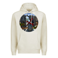 Oatmeal Heather Black Angus Family Premium Hoodie - RanaPortraitStore