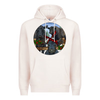 Pale Pink Black Angus Family Premium Hoodie - RanaPortraitStore