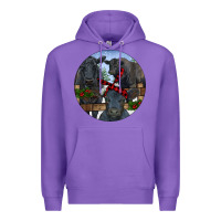Purple Black Angus Family Premium Hoodie - RanaPortraitStore