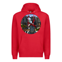 Red Black Angus Family Premium Hoodie - RanaPortraitStore