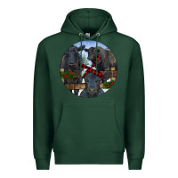 Sports Green Black Angus Family Premium Hoodie - RanaPortraitStore