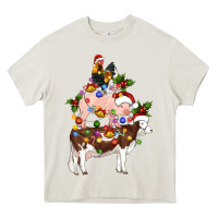 Cream stacked christmas farm animals Heavy Core Tee - Artiststas