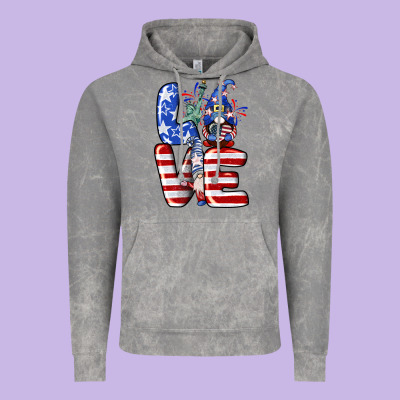 Love 4th Of July With Gnomes 4th Of July Vintage Hoodie Designed By Cowgirlartshop