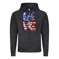 Vintage Black Love 4th of July with gnomes 4th of july Vintage Hoodie - CowGirlArtShop