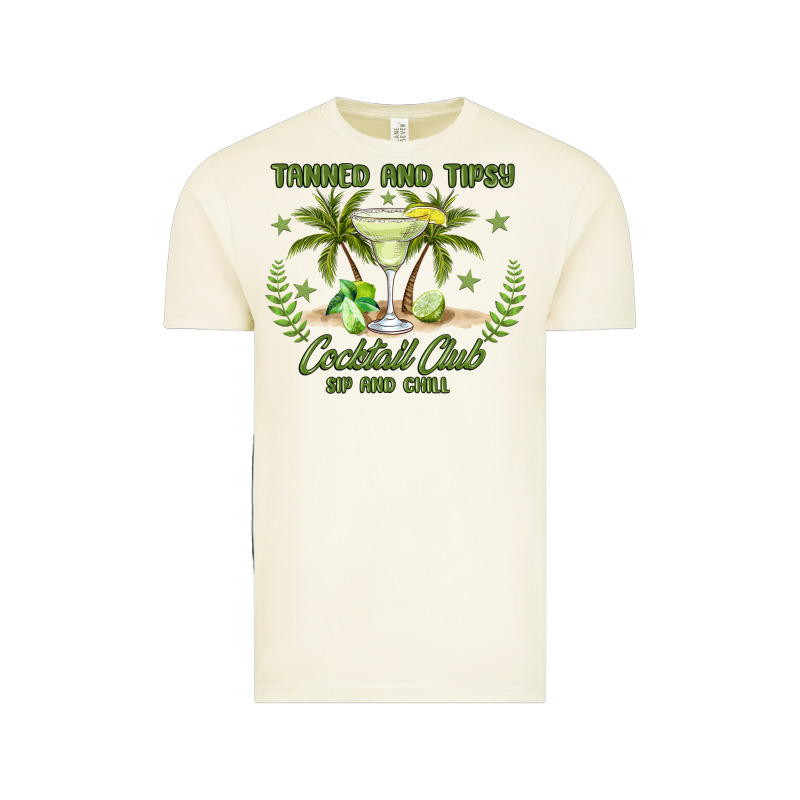 Tanned And Tipsy Cocktail Club Sip And Chill Vintage Tee by JahusDesignShop | Teevron