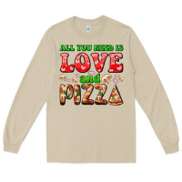 Mushroom all you need is love and pizza Long Sleeve Tee - AdoDesignShop