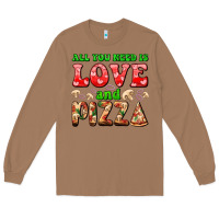 Toasted Coconut all you need is love and pizza Long Sleeve Tee - AdoDesignShop