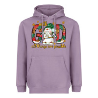 Lavender With God all things are possible with snowman Heavyweight Hoodie - NancyCooperArtShop