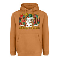 Meerkat With God all things are possible with snowman Heavyweight Hoodie - NancyCooperArtShop