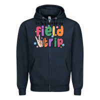 Navy i'm just here for the field trip Zipper Hoodie - MaliasSmallBusiness