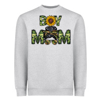 Heather Grey boy mom Heavyweight Sweatshirt - CowhideDigitalArt