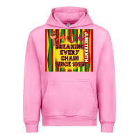 Fuchsia Pink juneteenth breaking every chain since 1865 Urban Hoodie - TumblerDesignByShophia