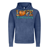 Love Thanksgiving Pumpkin Vintage Hoodie | Teevron