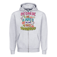 Because He Lives Face Tomorrow Zipper Hoodie | Teevron