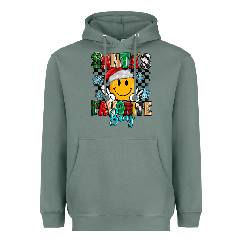 Santas Favorite Boy Heavyweight Hoodie by MaliasSmallBusiness | Teevron