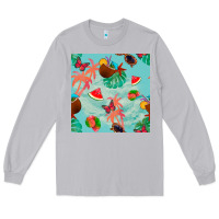 Moon Dust summer vibes seamless pattern Long Sleeve Tee - BundleAndBundleShop