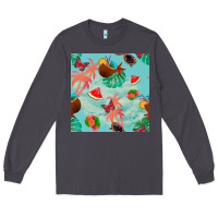 Smoke summer vibes seamless pattern Long Sleeve Tee - BundleAndBundleShop
