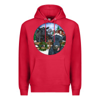 Cardinal Black Angus Cattle and Calf Christmas Premium Hoodie - RanaPortraitStore