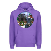 Black Angus Cattle And Calf Christmas Premium Hoodie | Teevron