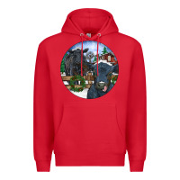 Red Black Angus Cattle and Calf Christmas Premium Hoodie - RanaPortraitStore