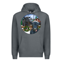 Rock Black Angus Cattle and Calf Christmas Premium Hoodie - RanaPortraitStore