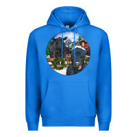 True Royal Black Angus Cattle and Calf Christmas Premium Hoodie - RanaPortraitStore