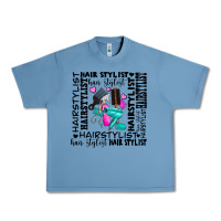 Pebble Blue hair stylist elementary Urban Heavy Tee - AdoDesignShop