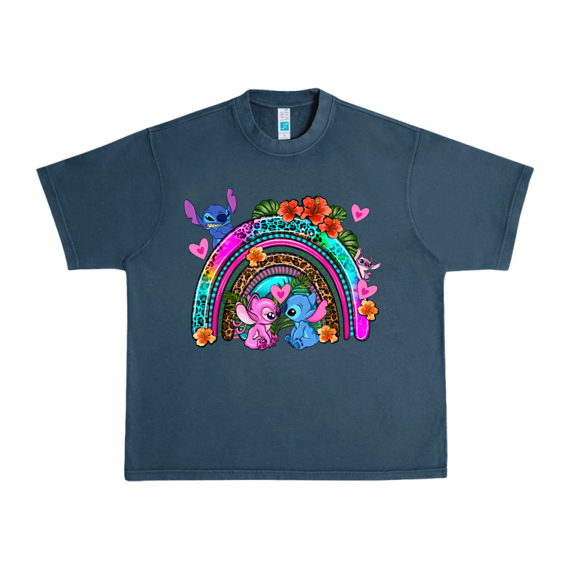 Stitch And Lilo Rainbow Urban Heavy Tee by AdoDesignShop | Teevron