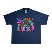 Navy stitch and lilo rainbow Urban Heavy Tee - AdoDesignShop