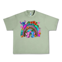 Oil Green stitch and lilo rainbow Urban Heavy Tee - AdoDesignShop