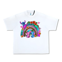 White stitch and lilo rainbow Urban Heavy Tee - AdoDesignShop