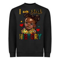 Black i am black history Heavyweight Sweatshirt - HRA Design Shop